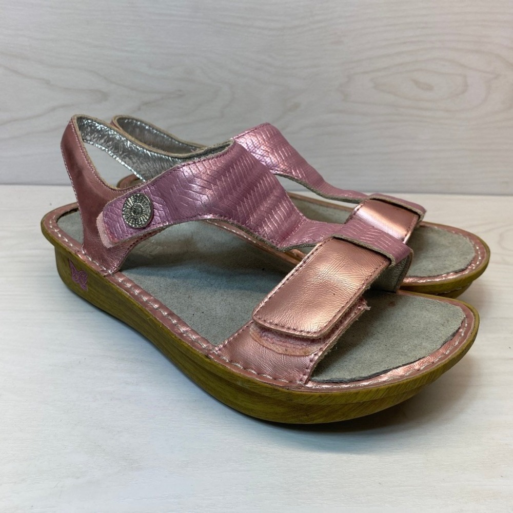 Alegria Womens 40 Kendra Rocker Sandals Metallic Pink Comfort KEN-844W